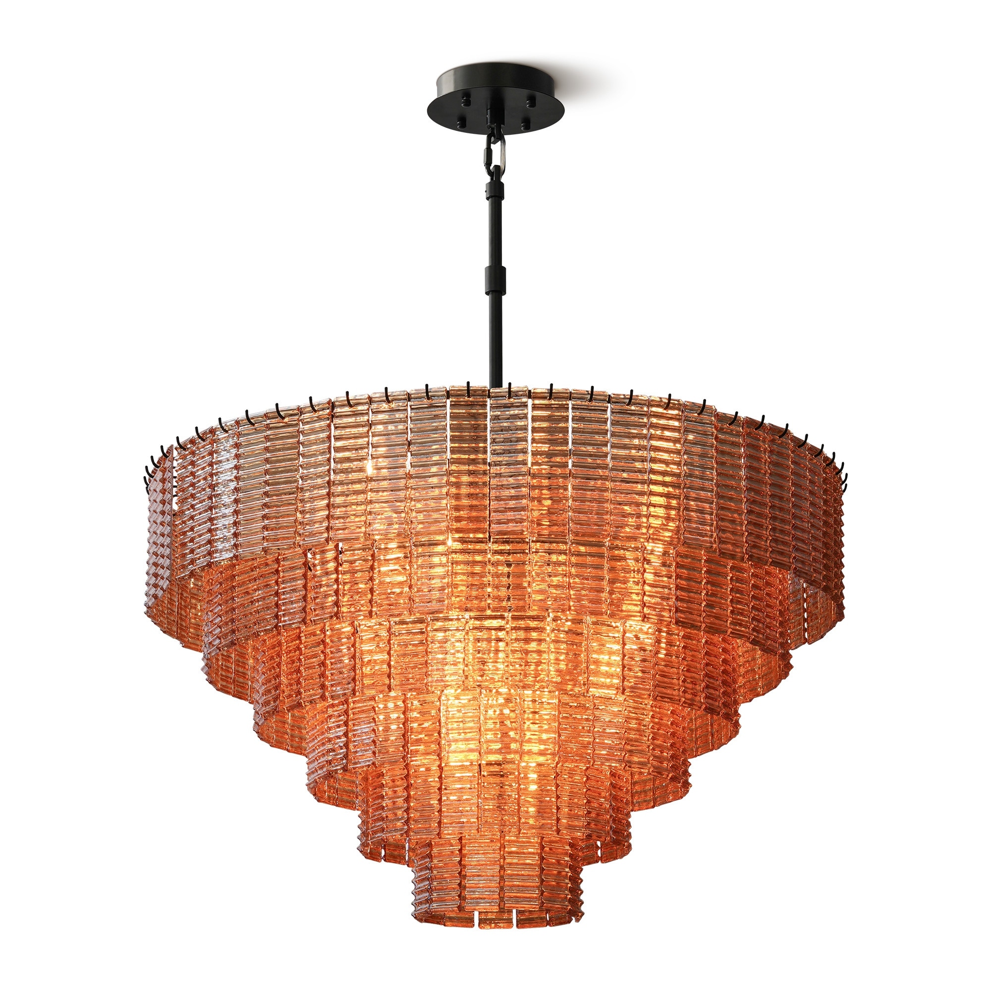 KAYLA Modern Chandelier, 41 in. 9-Light Black & 59 in. 11-Light