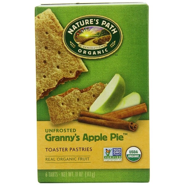 Nature's Path Organic Unfrosted Toaster Pastries - Granny's Apple Pie - Case of 12 - 11 oz.