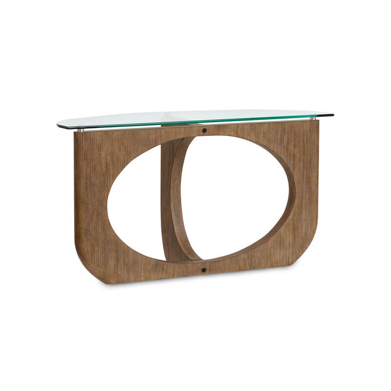 Magnussen Home Lainey Almond Demilune Sofa Table - 52''W x 17''D x 27''H