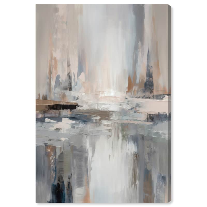 Wynwood Studio Canvas Abstract Abstract Cityscrapers Gray and Modern & Contemporary Wall Art Canvas Print