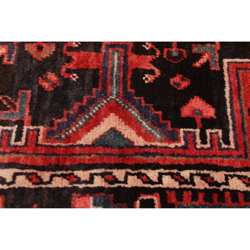 ECARPETGALLERY Hand-knotted Anatolian Vintage Black, Red Wool Rug - 4'10 x 10'6