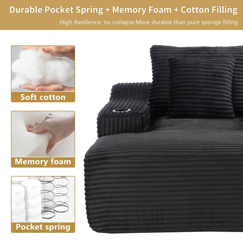 Oversized Sleeper Sofa for Living Room Deep Seat Lounge