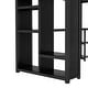 preview thumbnail 7 of 8, Twin XL Size Loft Bed with Desk, Wardrobe, Metal Frame & Shelves, Black