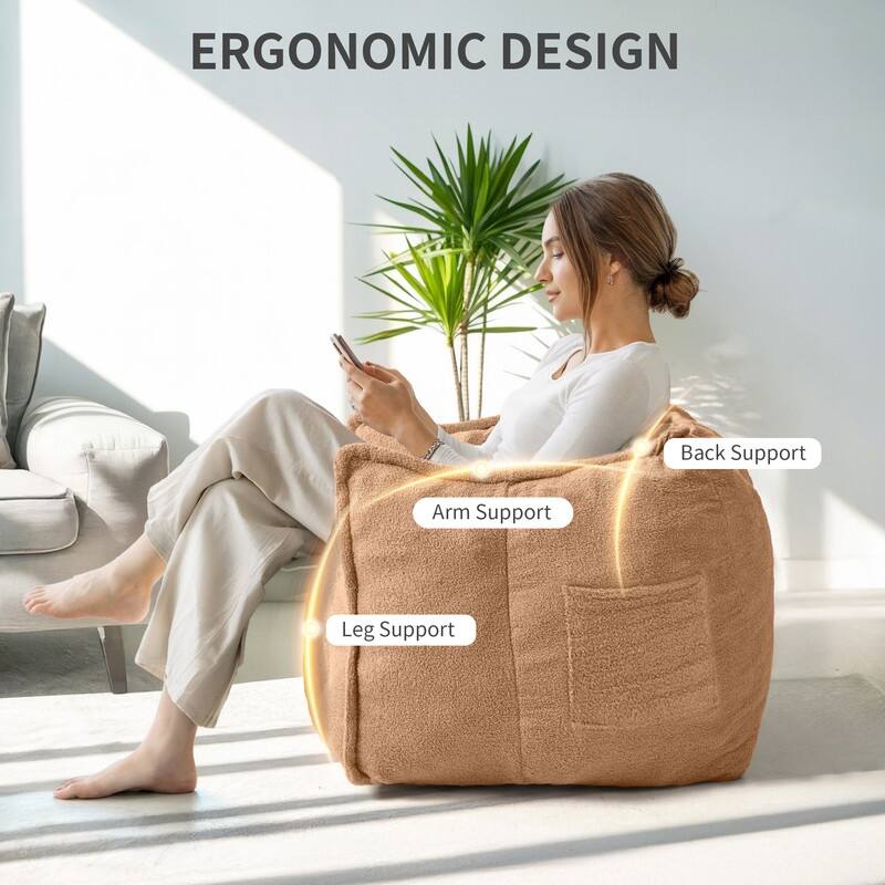 Teddy Fleece Single Bean Bag Chair