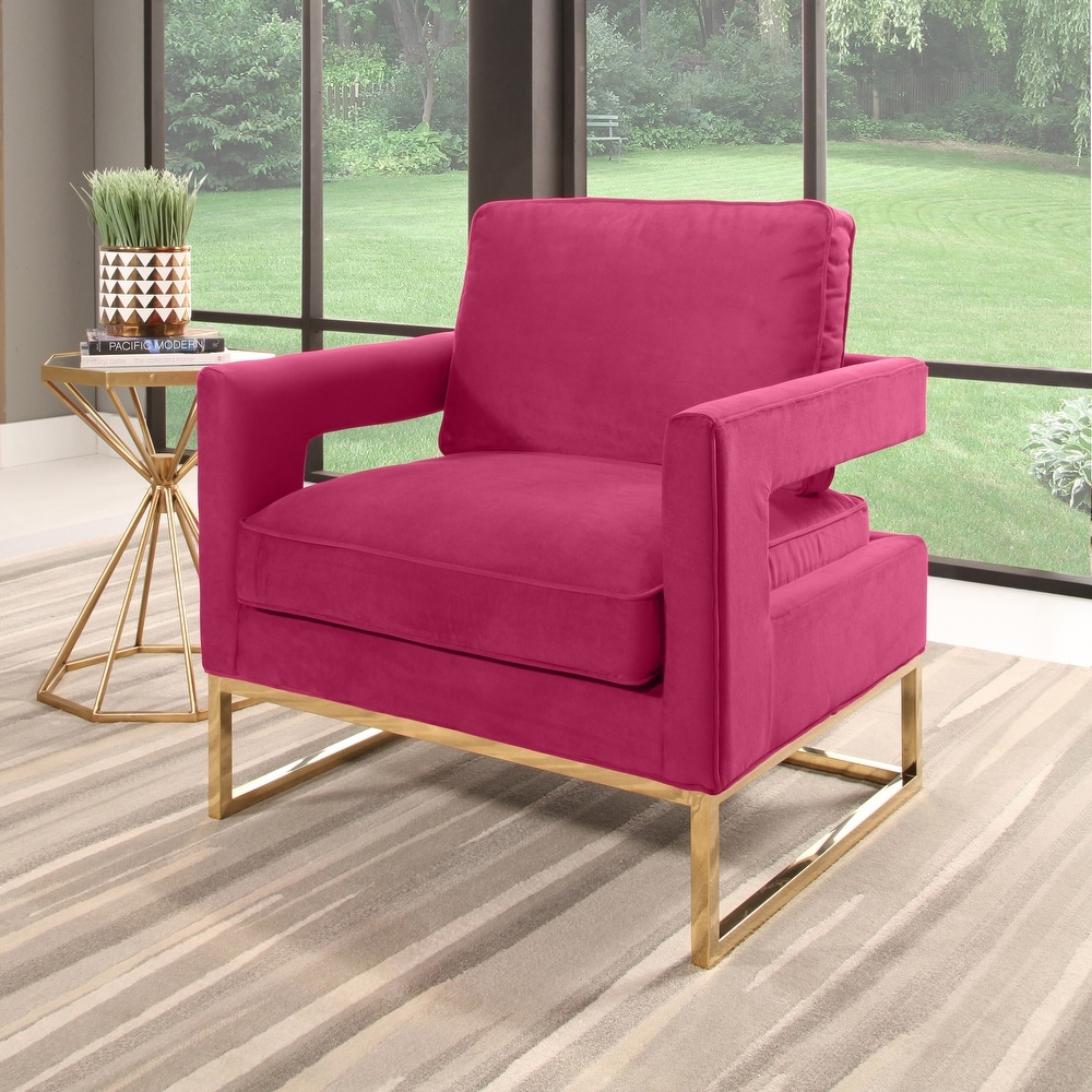 Abbyson celine channel tufting velvet accent chair shop