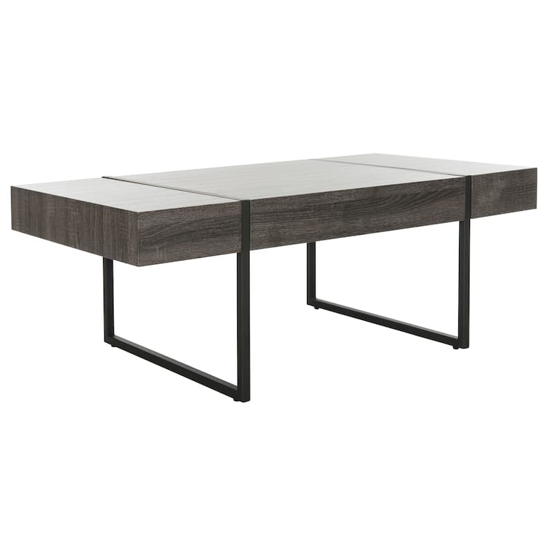 SAFAVIEH Tristan Modern Rustic Rectangular Coffee Table - 43.3" W x 23.6" L x 15.7" H - 43.3" W x 23.6" L x 15.7" H