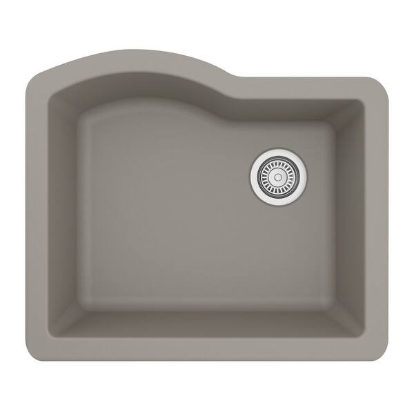 slide 51 of 57, Karran Undermount Quartz Single Bowl Kitchen Sink Concrete