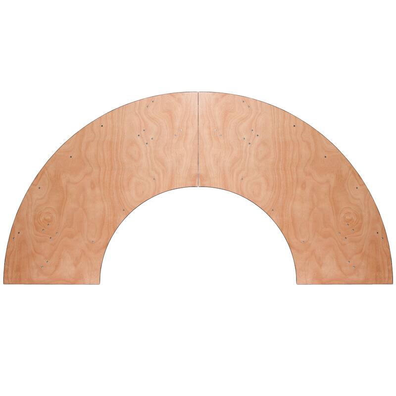 7.25 ft. x 2.5 ft. Serpentine Wood Folding Banquet & Hospitality Table - 30"W x 60"D x 30.25"H - 30"W x 60"D x 30.25"H