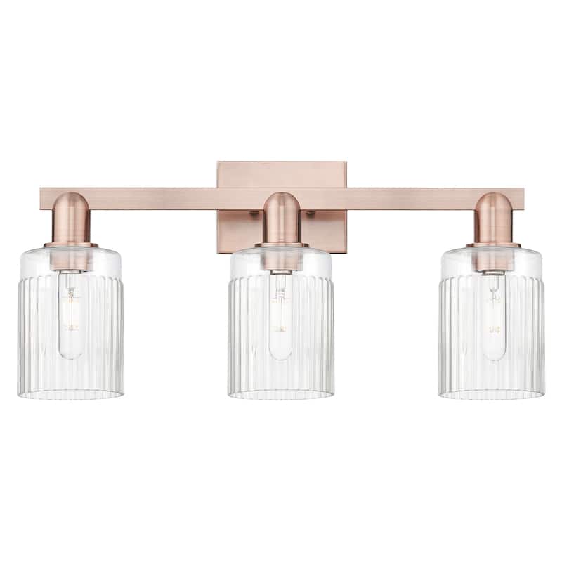 Innovations Lighting 716-3W-11-24 Hadley Vanity Hadley 3 Light 24" - Antique Copper / Clear