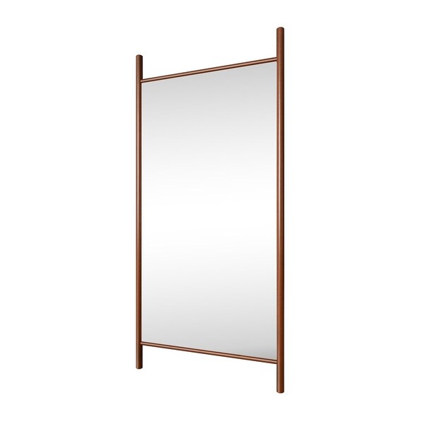 Solid Wood Right Angle Rectangular Full Length Mirror with Stand