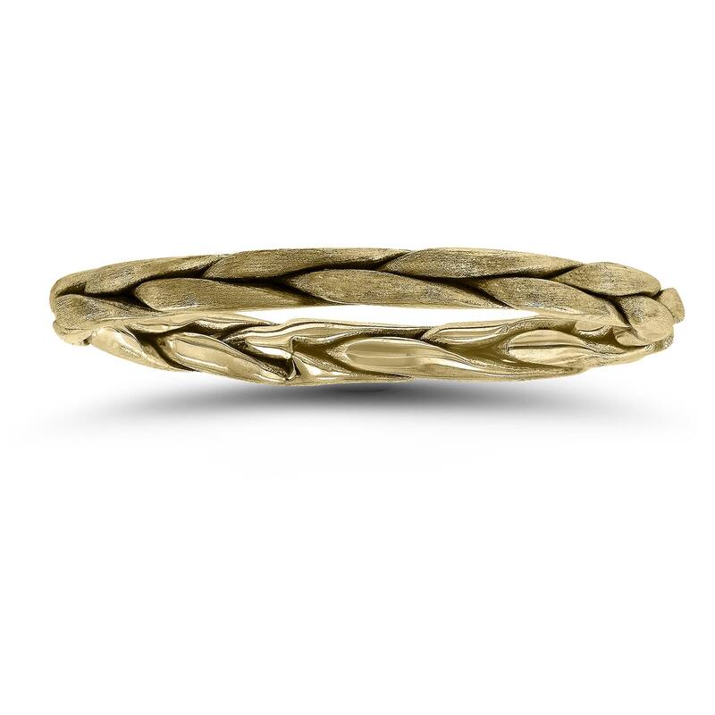 Braided Wedding Band in 14K Yellow Gold