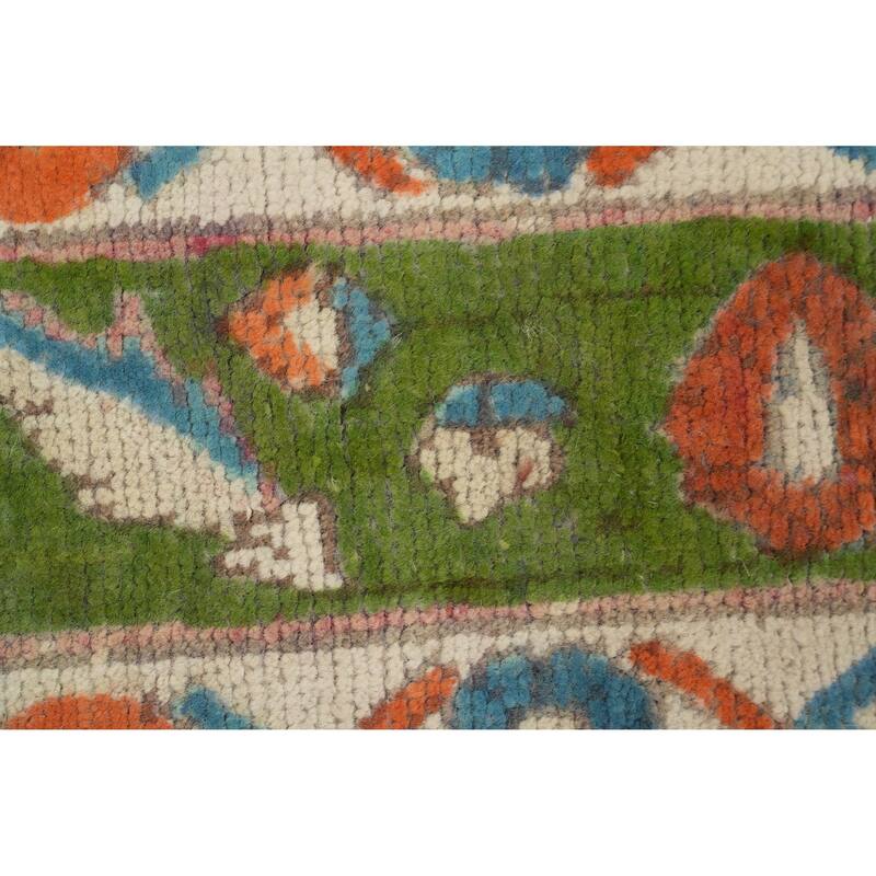 Hand Knotted Oriental 100% Wool Carpet Traditional Floral Oranges & Rust Tabriz Area Rug - 5' 10'' X 4' 6''