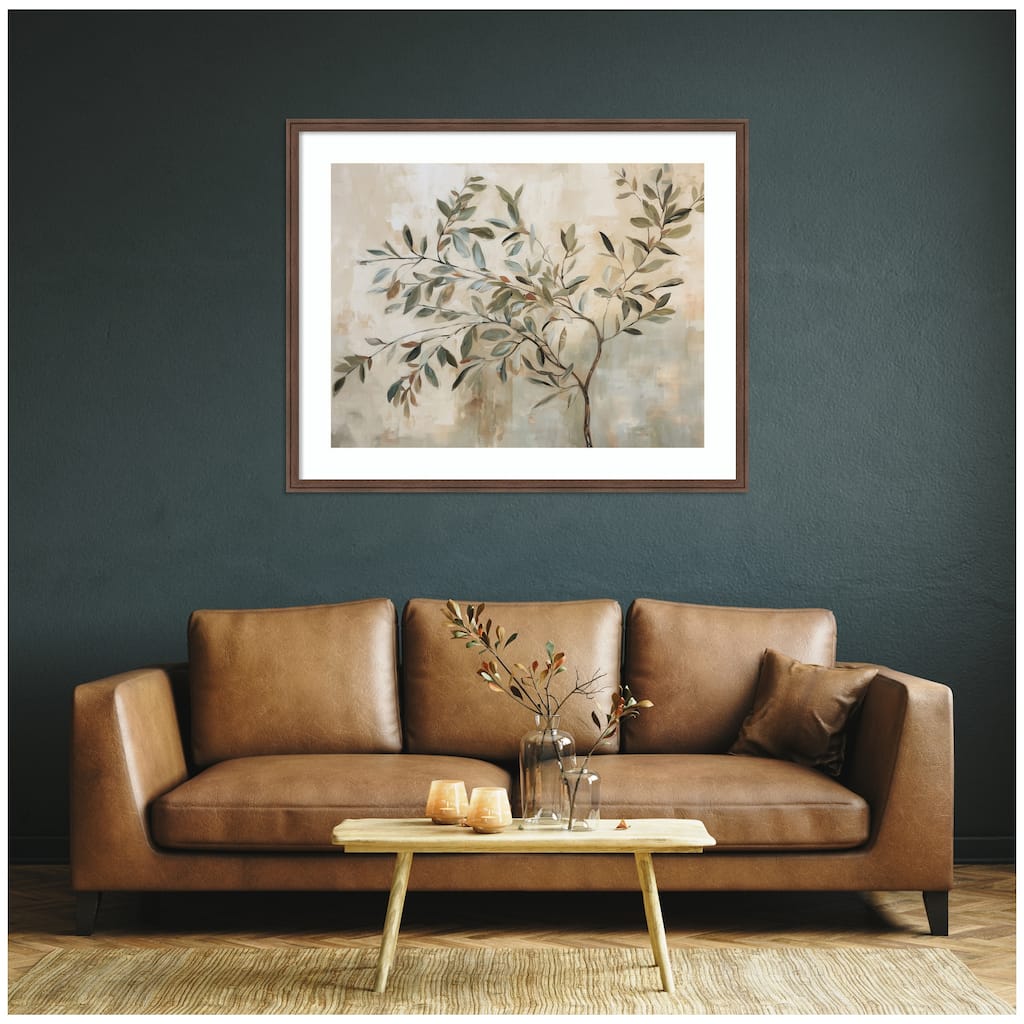 Kate and Laurel Olive Tree Abstract No. 31 by The Creative Bunch Studio Framed Wall Art Print