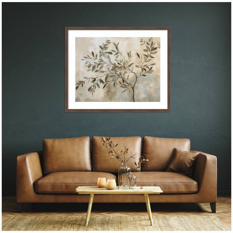 Kate and Laurel Olive Tree Abstract No. 31 by The Creative Bunch Studio Framed Wall Art Print