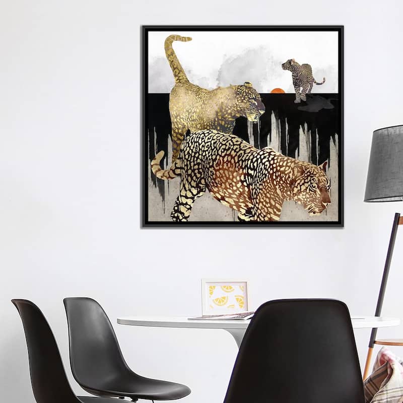iCanvas "Minimal Leopards" by SpaceFrog Designs Framed Canvas Print
