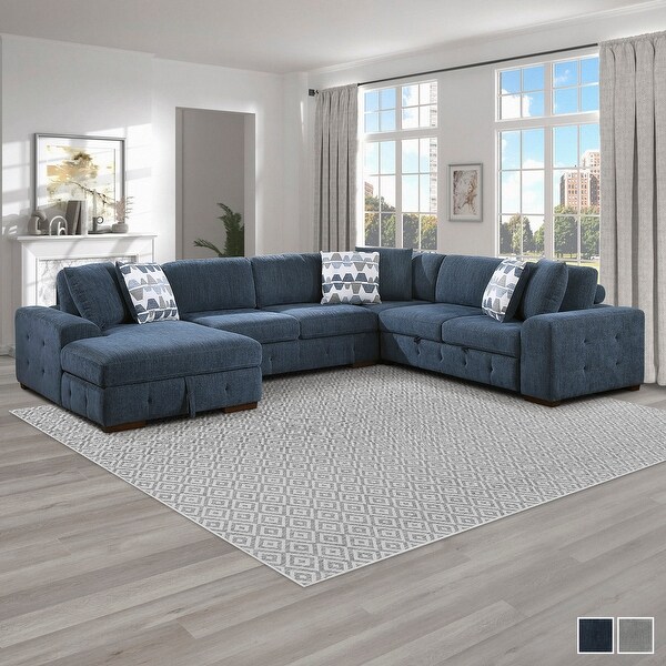 Sectional sofa with sleeper and chaise on sale