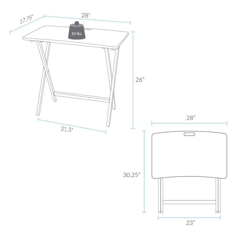 Copper Grove Goosefoot Folding TV Tray Table with Solid Hardwood