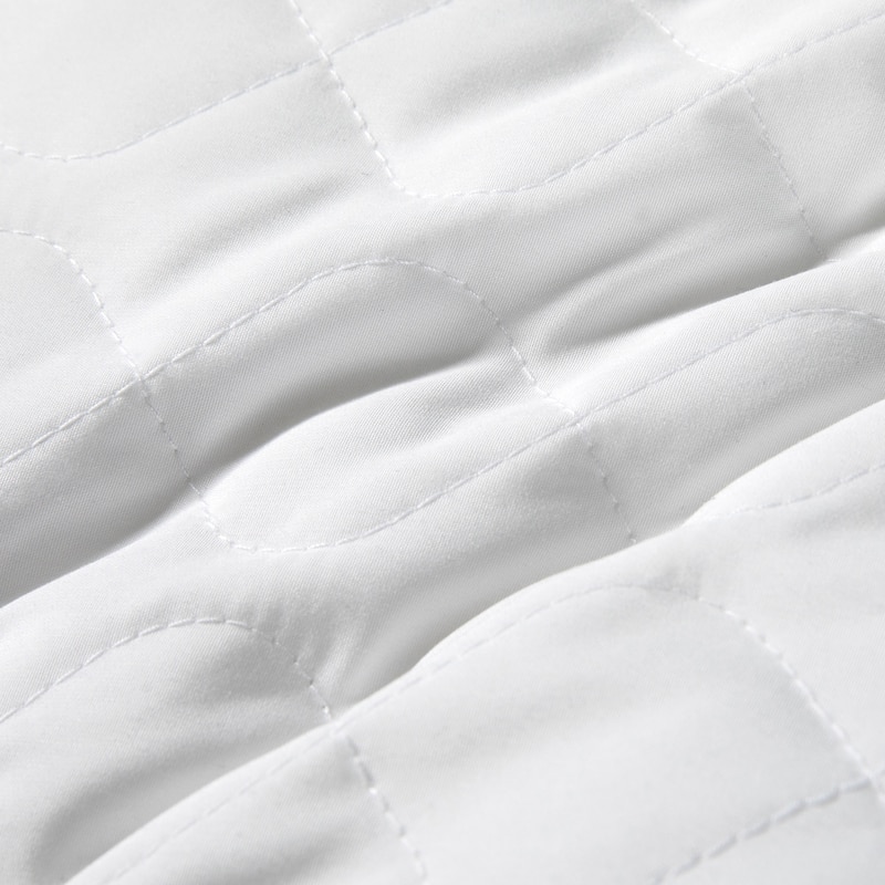 2 Pack Quilted Goose Feather Pillows White Cover