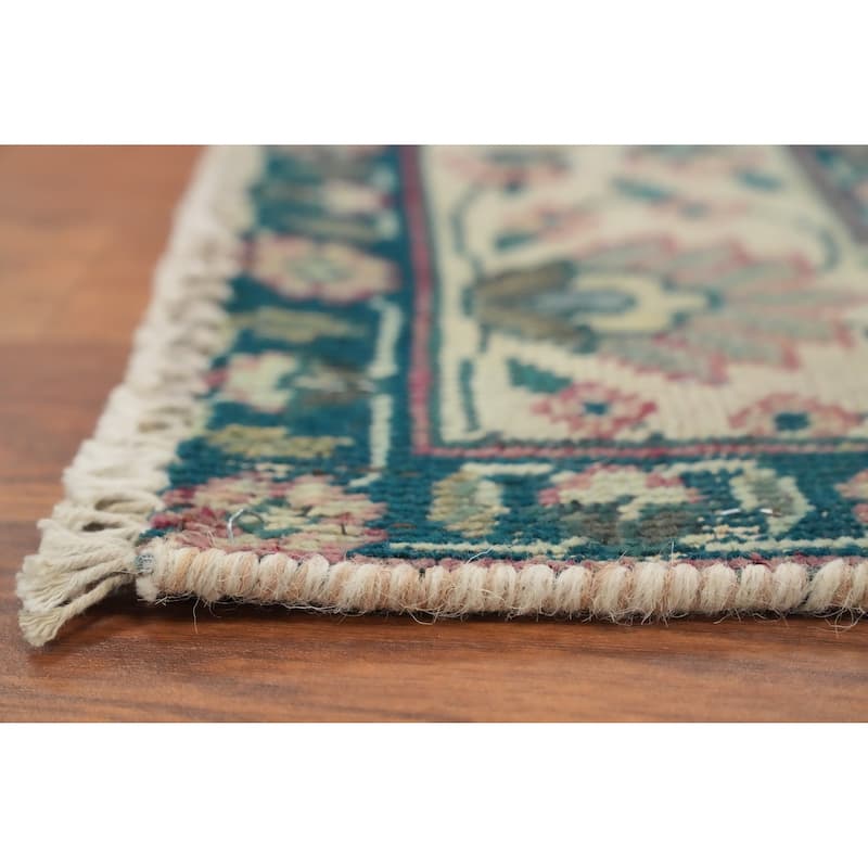 Hand Knotted Oriental 100% Wool Carpet Traditional Floral Pink Tabriz Area Rug - 6' 3'' X 4' 7''