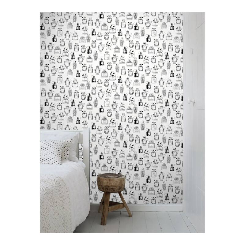 ESTA Home Chita White Perfume Bottles Wallpaper - 20.5 x 396 x 0.025