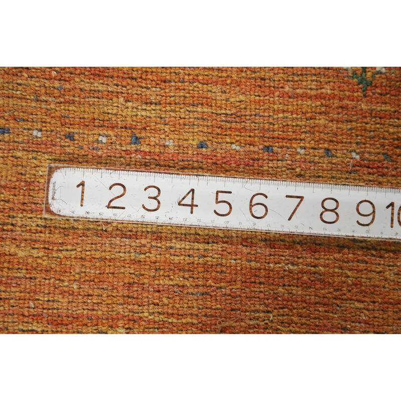 Gabbeh Indian Area Rug Handmade Orange Wool Carpet - 4'11" x 7'7"