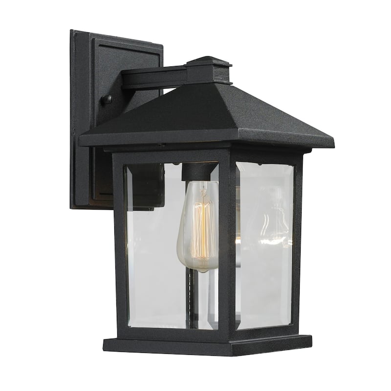 Bellevue Bennie 10" Tall Outdoor Wall Sconce - Black
