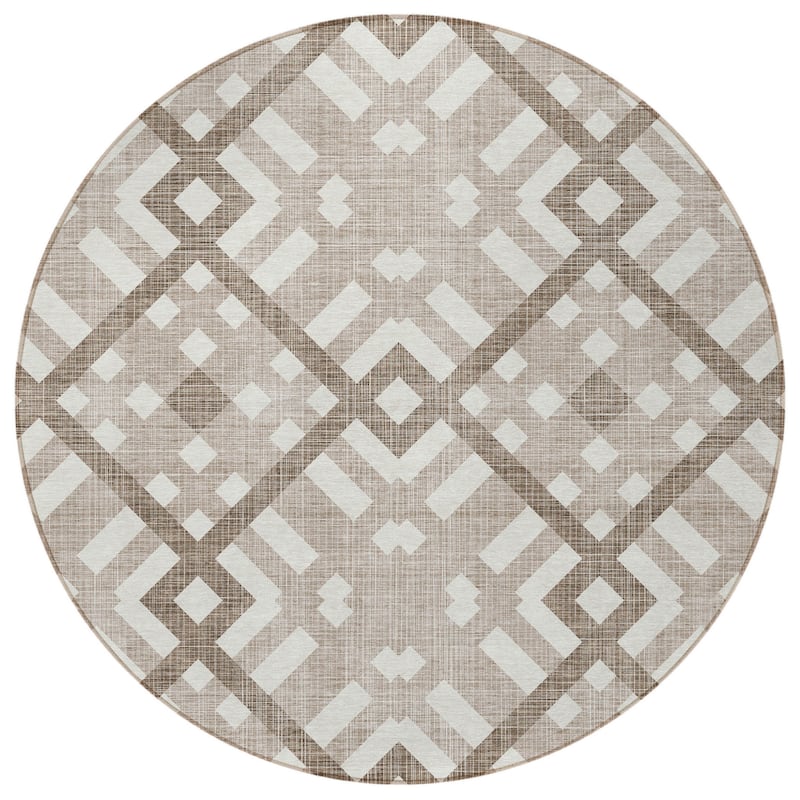 HomeRoots Geometric Transitional Rectangle Outdoor Rug