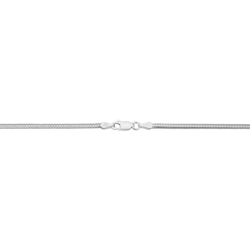 Sterling Silver 2.7 millimeter Bombe Snake Chain Necklace for Women - Made in Italy