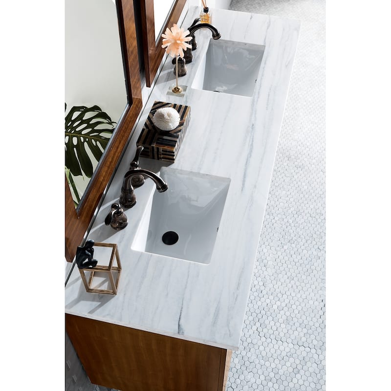 James Martin Vanities Metropolitan 72" Double Vanity, American Walnut