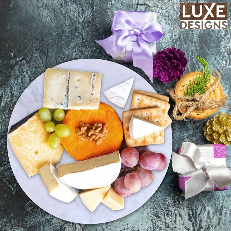 HomeRoots 12" Wood and Marble Cheese Board and Knife Set