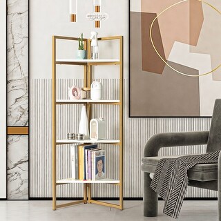 Triangular Storage Rack 4-tier Triangular Storage Rack, Free-standing Corner Storage Rack - Bed ...