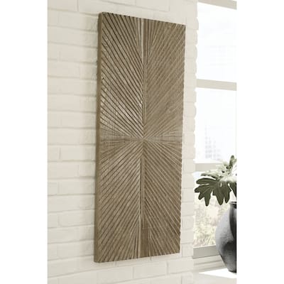 Signature Design by Ashley Lenora Distressed Brown Wall Decor