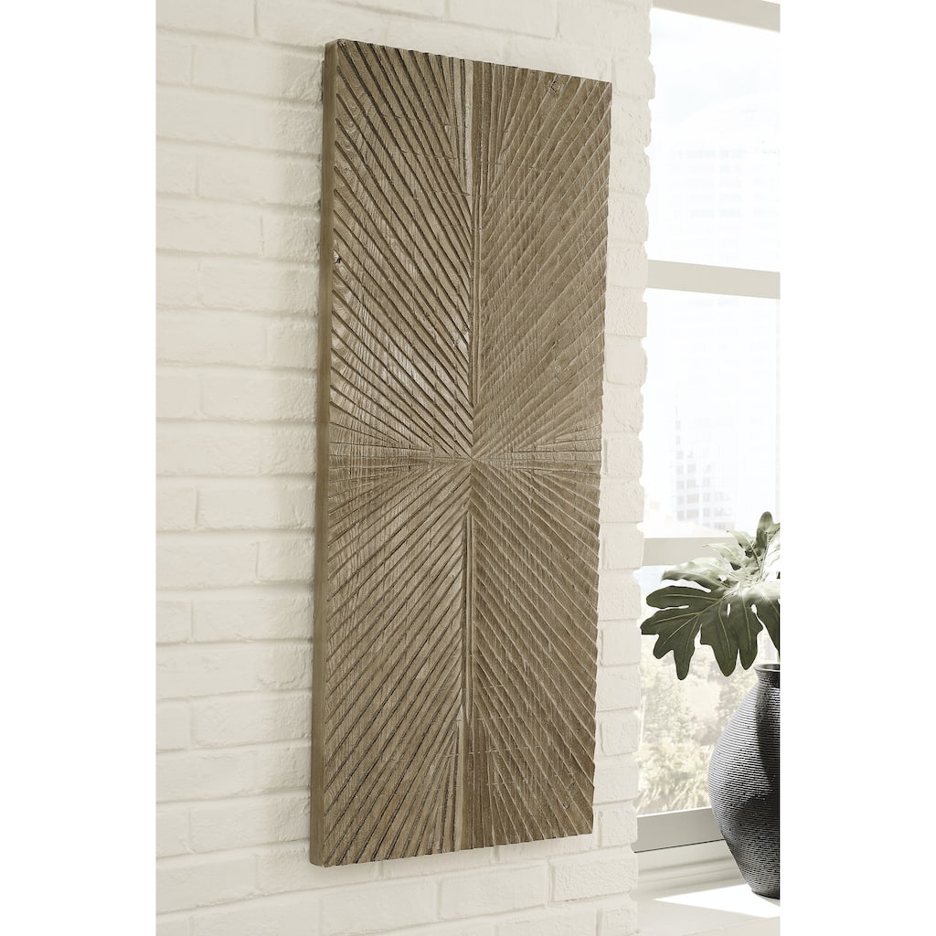 Signature Design by Ashley Lenora Distressed Brown Wall Decor
