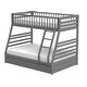 preview thumbnail 4 of 8, Twin over Full Solid Wood Bunk Bed with Ladder and Fence