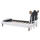 preview thumbnail 7 of 9, Twin Size Upholstered Bed White Frame Platform Bed with Sheep-shaped Headboard for Toddler Kids Children Bed, Wood Slat Support