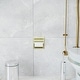 preview thumbnail 7 of 8, Stainless Steel Toilet Paper Holder Wall Mount 6.37" Brass Finish Recessed Toilet Paper Roll Holder Renovators Supply