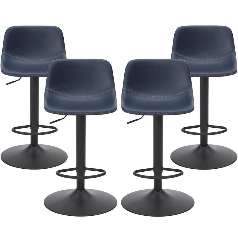 Adjustable Bar Stools Set of 2, Mid Century Modern Swivel Bar Stools, Industrial Bar Height Stools