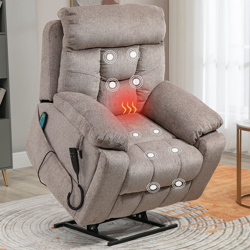 Luxurious Dual Motors Electric Recliner Lift Chair with Heating and