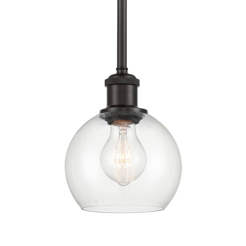 Innovations Lighting 516-1S-8-6 Athens Pendant Athens 6" Wide Mini - Oil Rubbed Bronze / Clear