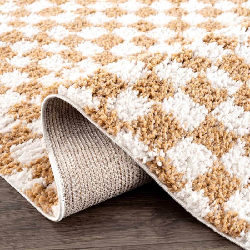 Hauteloom Kieu Hallway, Kitchen Runner Rug - Plush Pile - Driftwood, Black White, Silverton - 2'7" x 7'3"