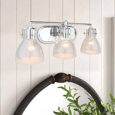 Emelyn 3 Light Vanity Lighting in Chrome finish