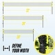 preview thumbnail 2 of 6, Patiassy 32ft, 26ft and 20ft Width and Height Adjustable Volleyball and Badminton Combo Set with Net