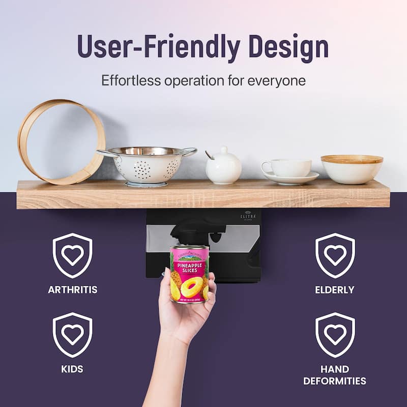 Elitra 4 in 1 Under the Cabinet Mounted Electric Can Opener