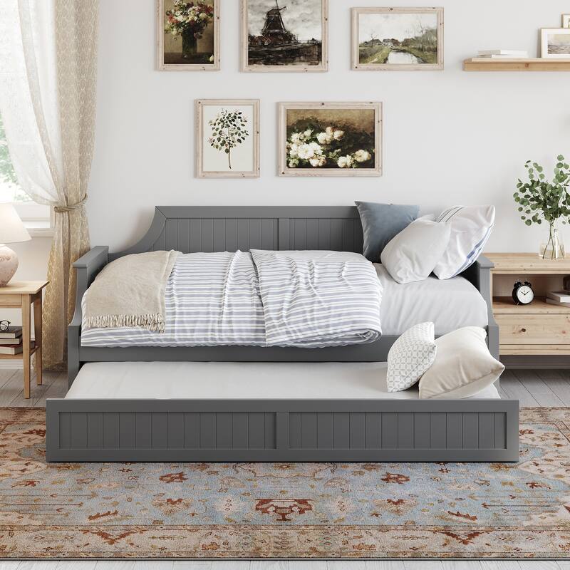 Cambridge Twin Wood Daybed with Twin Size Trundle