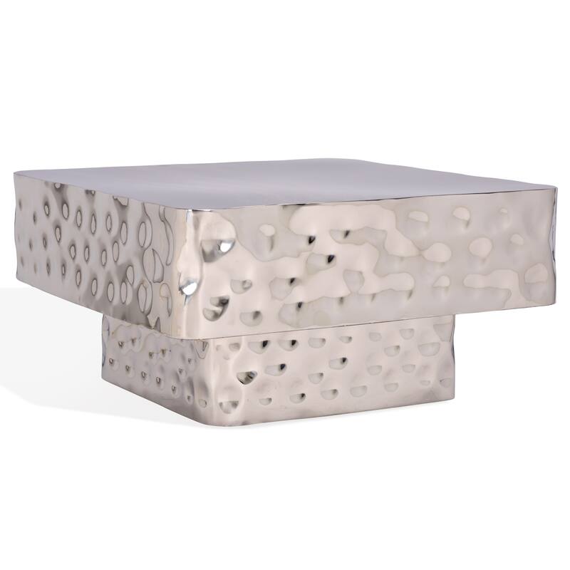 SAFAVIEH Couture Janalee Steel Square Coffee Table - 30"W x 30"D x 15"H