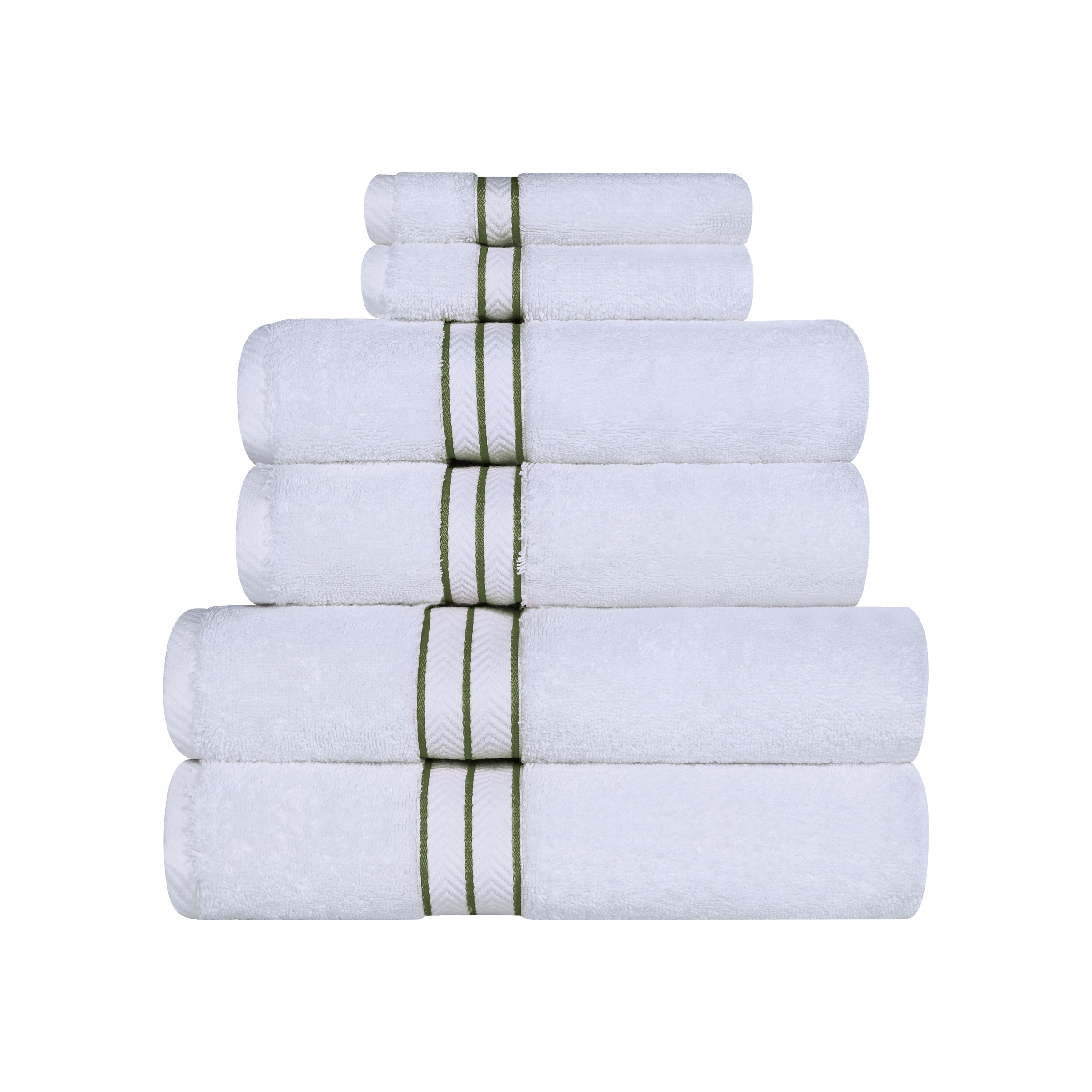 SET x6 Turkish Cotton Kitchen Towels Embroidered Towel Set 15.7x23.6  Dishcloth