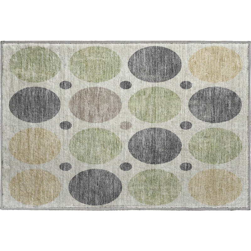 Premium Washable Super Soft Casual Circles Mayfield Rug