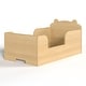 preview thumbnail 45 of 43, Roomfitters Bear-Shaped Toddler Floor Bed, Wood Cot with Safety Guardrails, Modern Montessori Low Profile Kids Bed