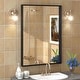 preview thumbnail 75 of 78, Extra Large Metal Frame Wall Mirror Black Tempered Glass for Bathroom 22x30