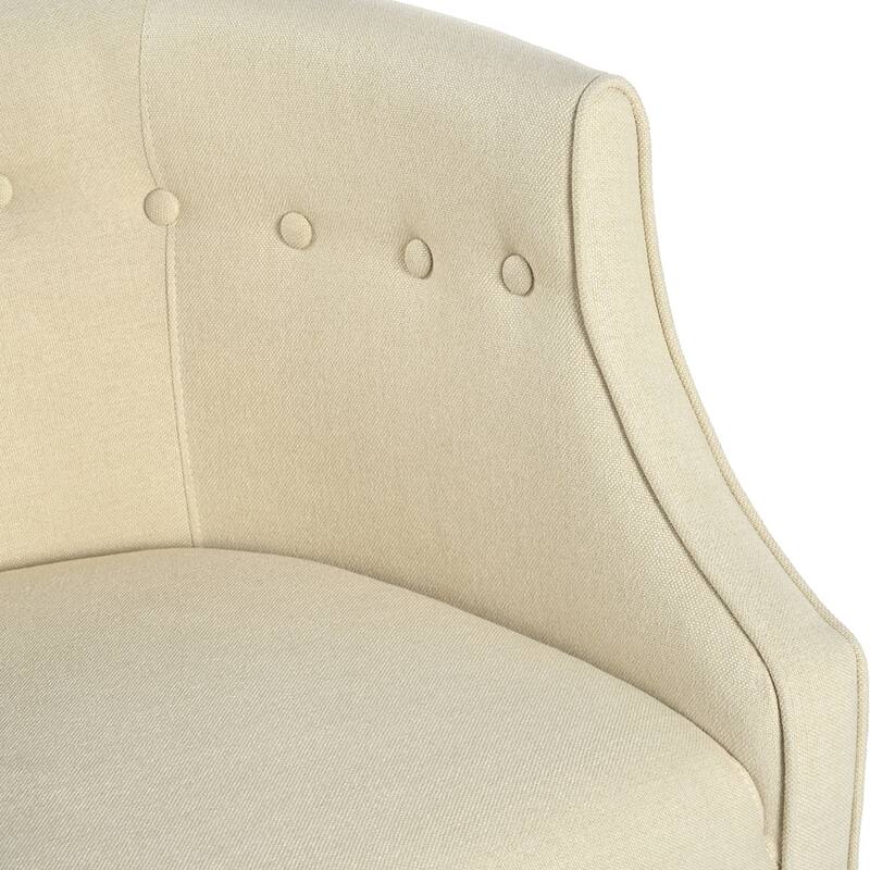 Modern Club Chair with Button-Tufted Back